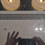 scratched glass table top