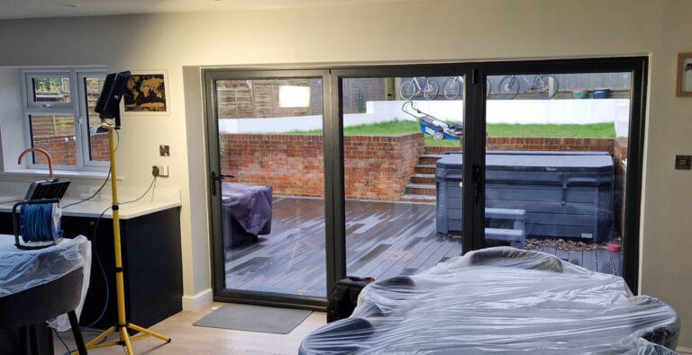 scratched bi fold doors