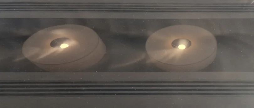 glass scratches being removed from table top