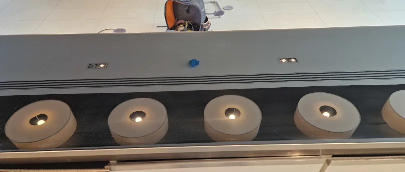 glass scratches being removed from table top