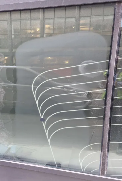 acid graffiti being removed