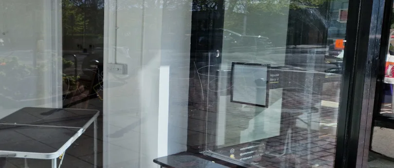 scratched glass graffiti
