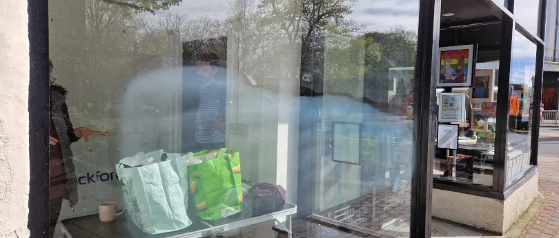 glass scratch graffiti being removed